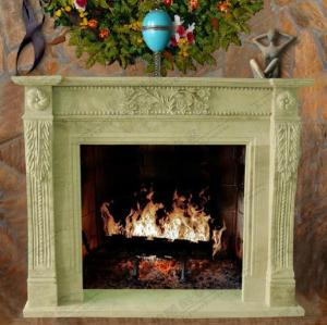 China Yellow Stone Marble Fireplace Surround wholesale