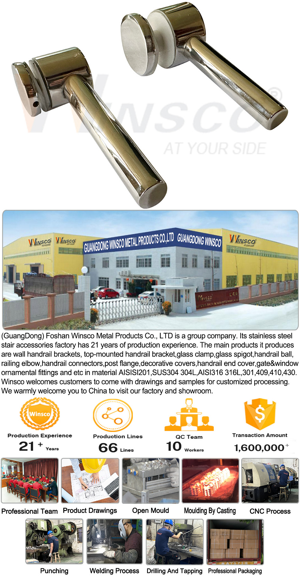 SS 304 316 Mirror Satin 32mmx12.7mmx70mm Inox Glass Clip 1'' X 1/2'' Stainless Steel Glass Holder With Tube