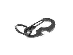 China Stainless Steel Carabiner Keychain Bottle Opener,Cool innovative stainless steel carabiner keychain bottle opener, black wholesale