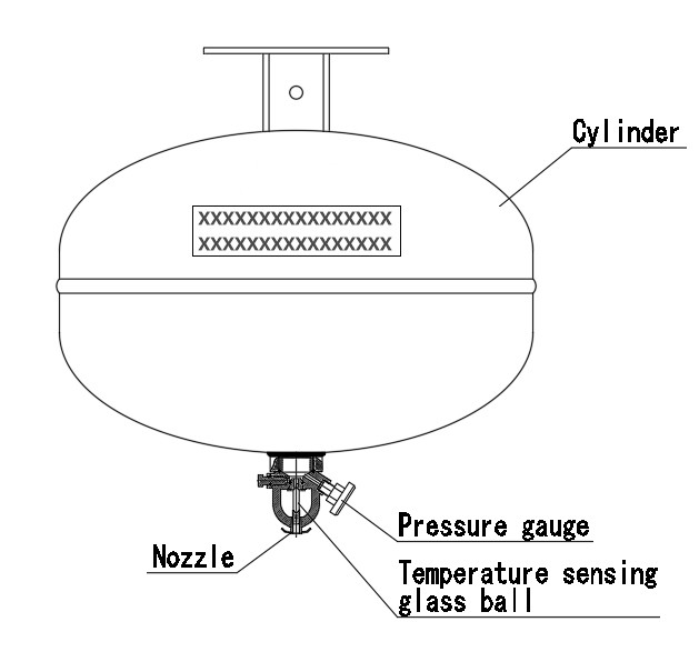 Solenoid Sensor Starting Suspended Fire Extinguisher 10L 20L 30L 40L
