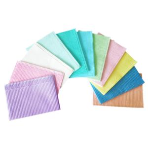 China Dental Equipments Colorful 3 ply Waterproof Disposable Dental Bibs for Dentist wholesale