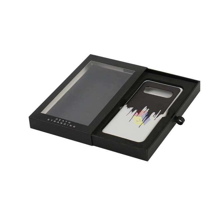 Recyclable Electronic Packaging Box Eco Friendly Sliding Drawer With Clear Window