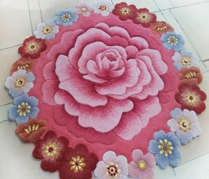China Blooming Flowers Handtufted Acrylic Carpet and Rug wholesale