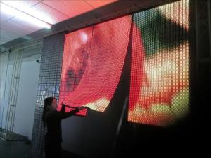 China Advertising P4mm Flexible Led Display Screen With 140º Viewing Angle wholesale
