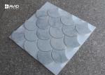 Natural Stone Carrara Marble Mosaic Tile Ginkgo Leaf Shaped Moisture Proof