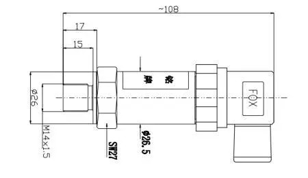 20mA 10V 60MPa Hydraulic System Barometric Ceramic Pressure Sensor