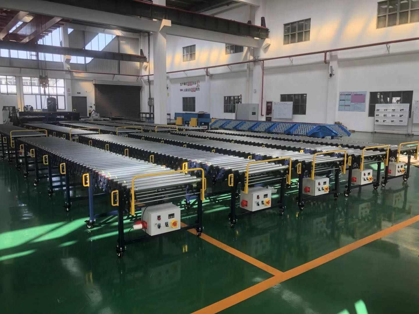 Automatic Multi Fire Resistant Telescopic Flexible Roller Conveyor