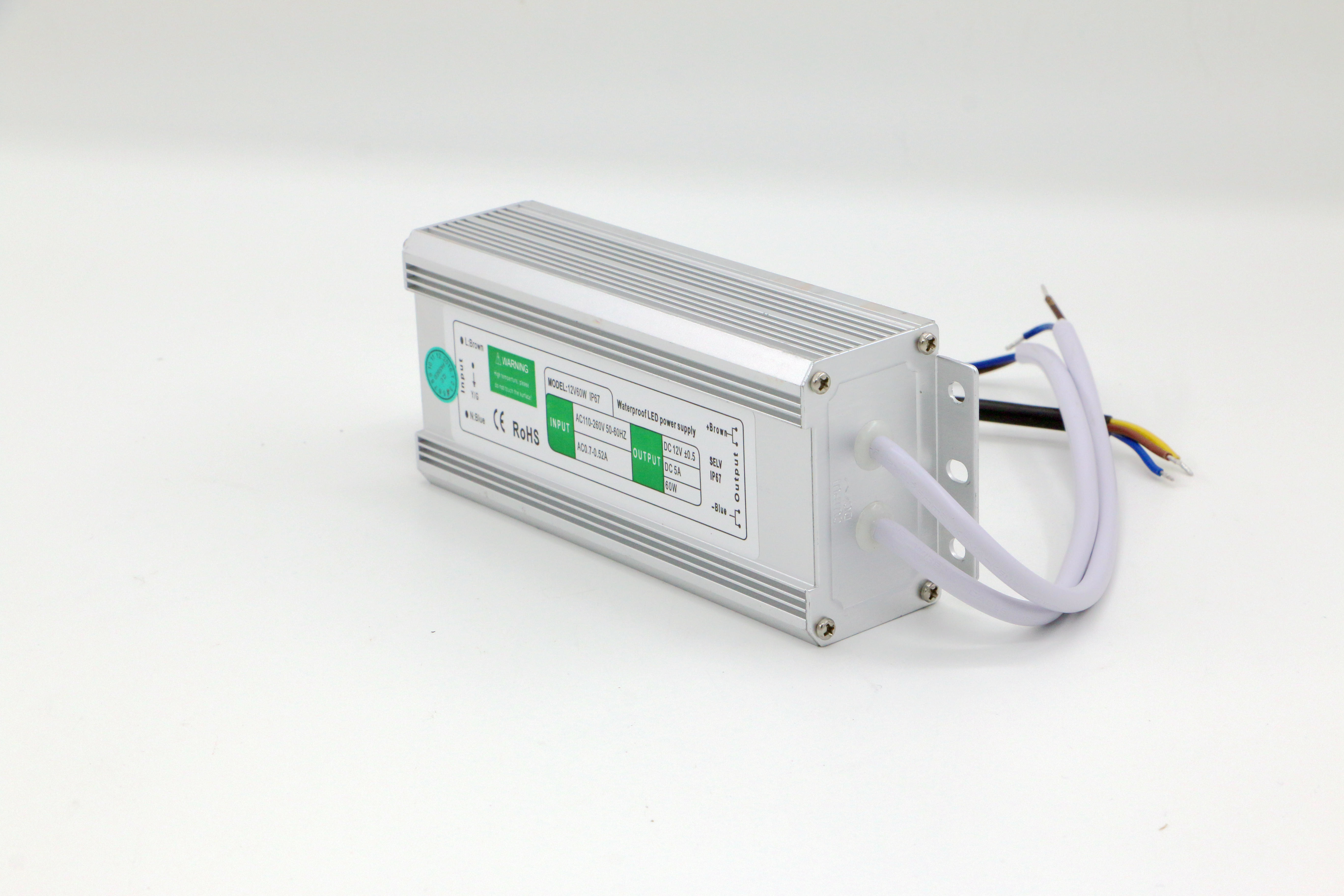 water proof smps 12V5A60W single output SMPS with CE DC12V60W full watt Iron Case for LED Lighting Factory Outlet