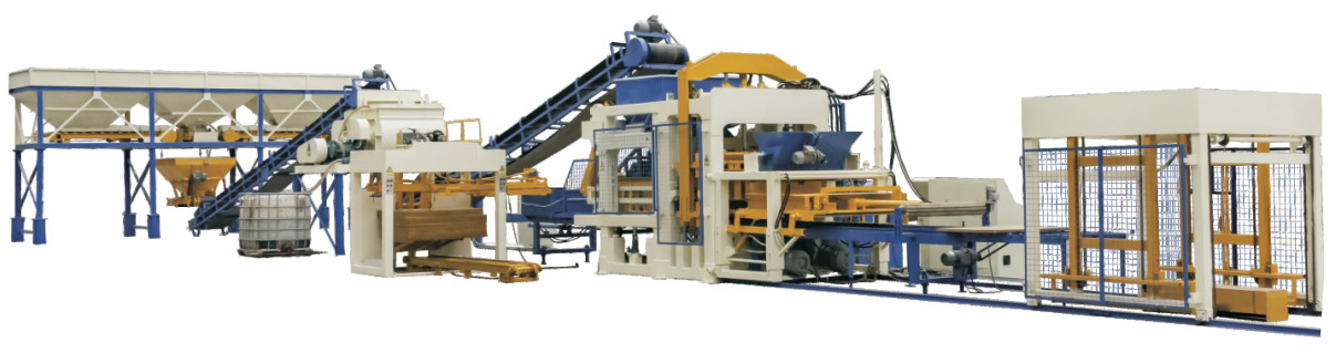 HST10-15 Customization Automatic Cement Block Production Line For One Year Warranty