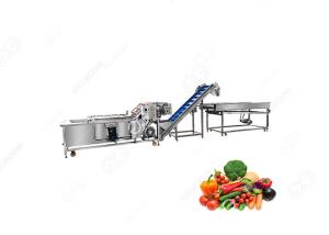 China CE Certified Stainless Steel Commercial Vegetable Washing Cutting Machine Vegetable Processing Unit wholesale