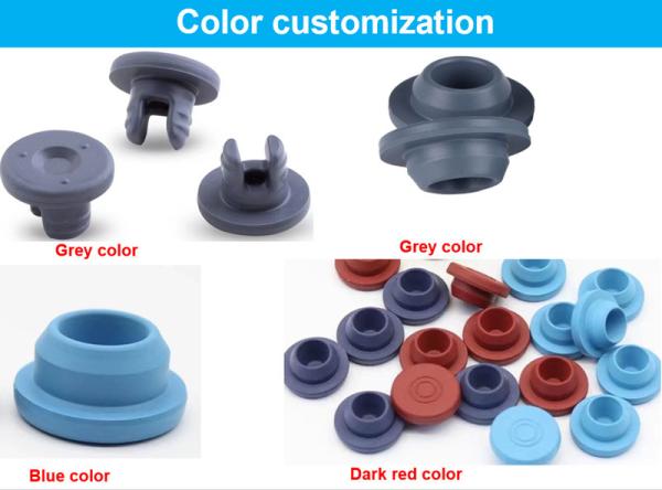 13mm 20mm 28mm Medical Injection butyl Rubber Grey Red Blue Pharmaceutical