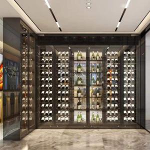 Standing Metal Wine Chiller Cabinet Ensure Safety Wine Rack Display