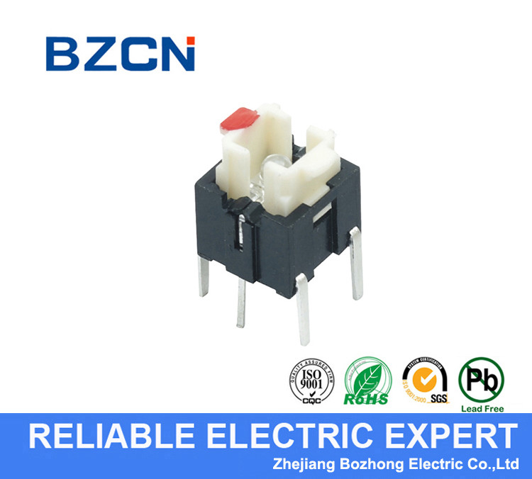 White Cap Button Illuminated Tactile Switch 50mA Rating Momentary Operation​