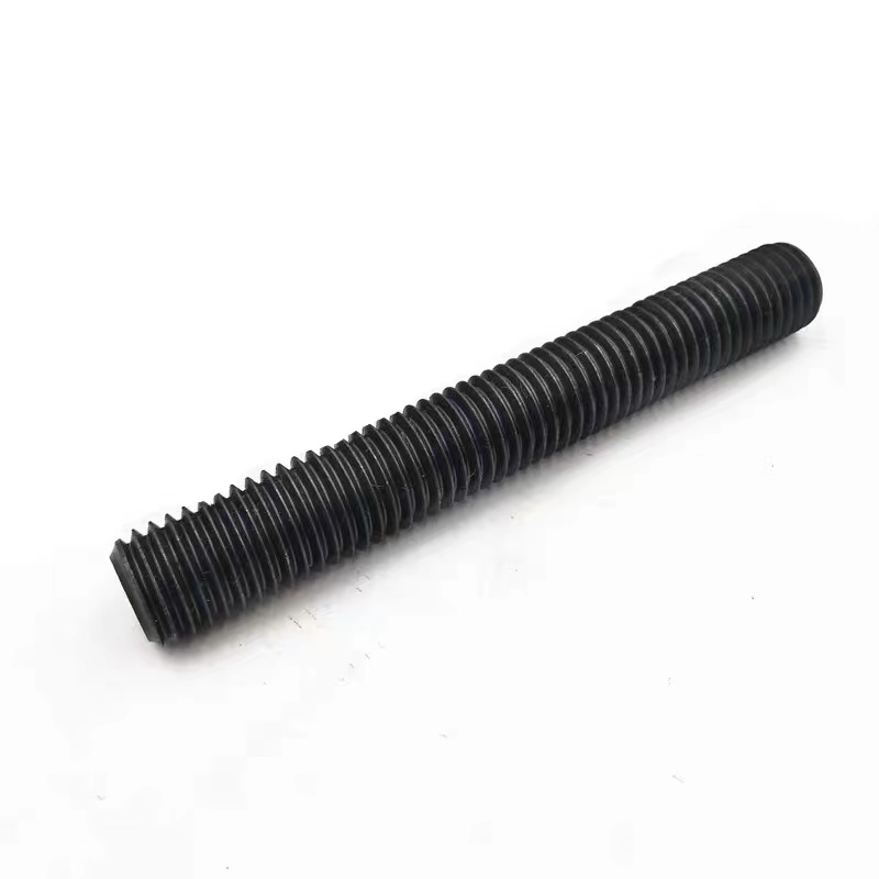 Customized Support Black Zinc Plated Steel Threaded Rods in Metric Measurement System