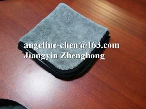 China super soft microfiber compound double side plush cleaning towels wholesale