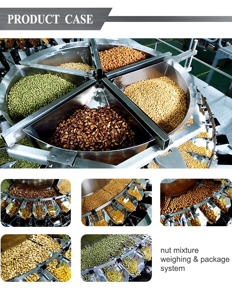 M/P 0.5L / 0.8L Blending Multihead Weigher Machine 32 Head For Raisin Dried Kiwi Dried Strawberry