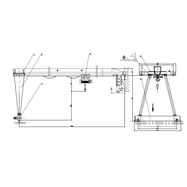 BMH 10t semi gantry crane manufacture