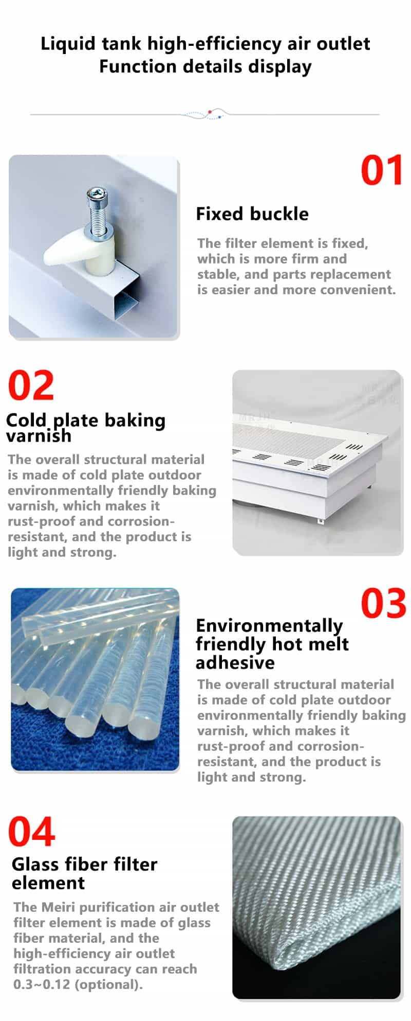Liquid Trough HEPA Vent - High-Capacity Airflow for Aerospace/Electronics Cleanrooms