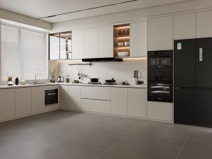 China Hotel Modern Modular Kitchen Cabinets With Island wholesale