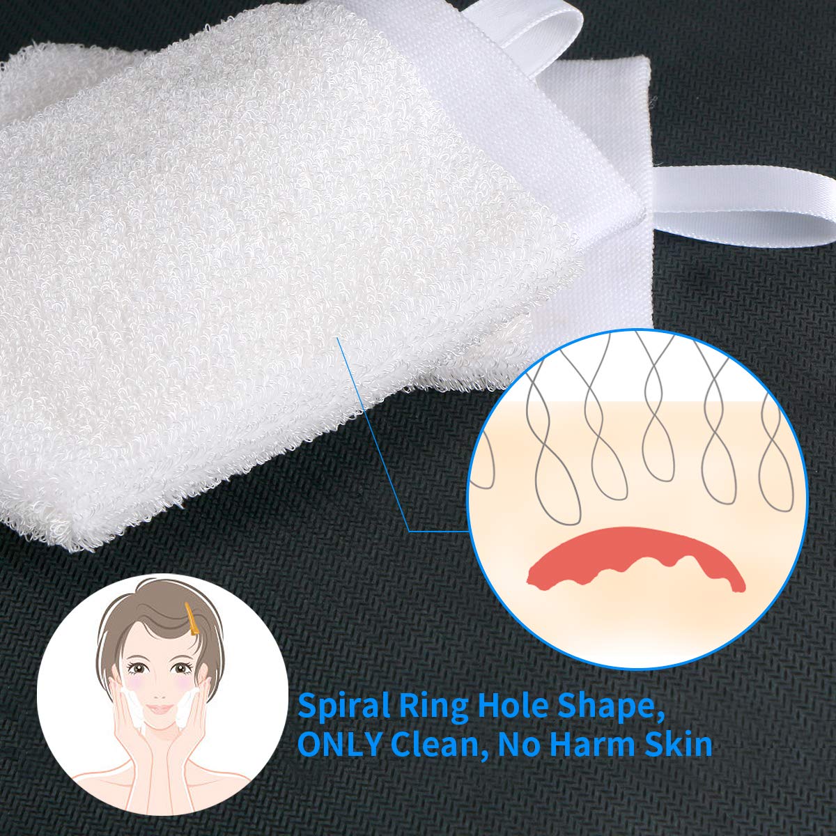 Microfiber Facial Wash Cleaning Makeup Removing Gloves Makeup Remover Private Label