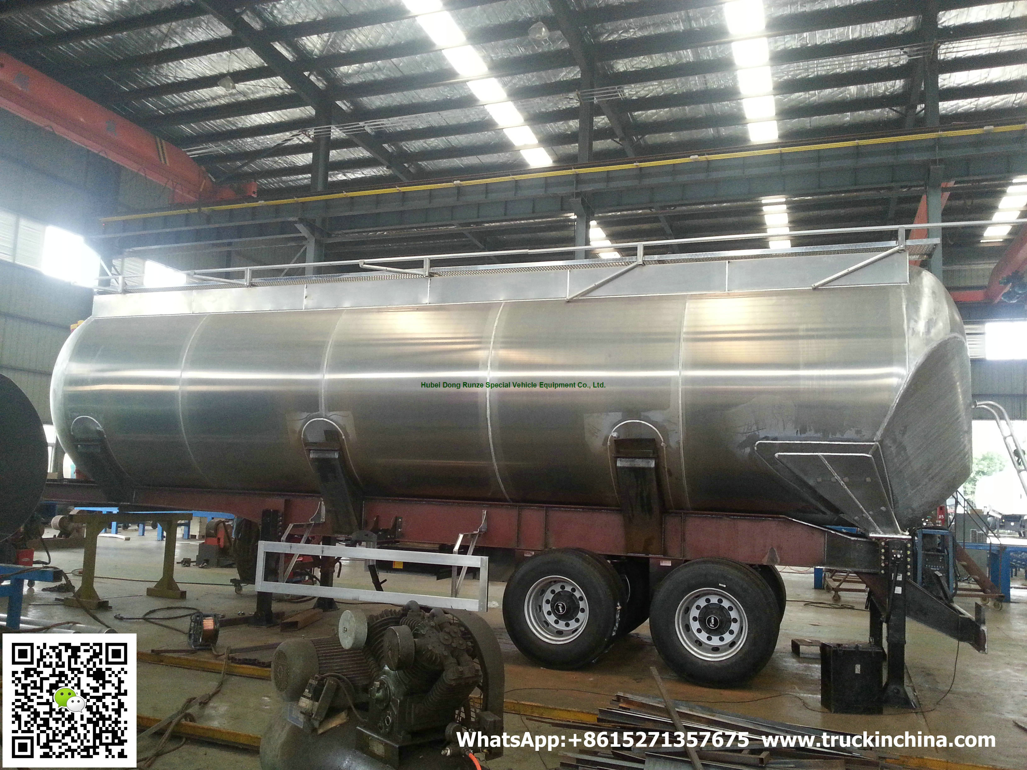 Aluminum Alloy Wheat Flour Bulk Tanker with Tipping Hydraulic Cylinder (6000USG-10000USG ）whApp:+8615271357675