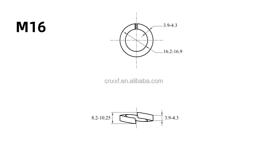 GB93 Standard Plain Finish Hastelloy C-276 Flat Spring Washer M6-M24 for Spring and Load Applications