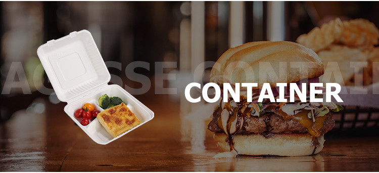 Compostable Biodegradable Packing disposable bagasse Buger pulp paper box