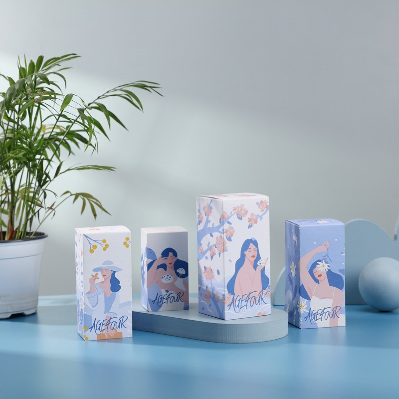 Coated Paper Luxury Cosmetic Packaging Box , Skin Care Gift Box Custom Logo