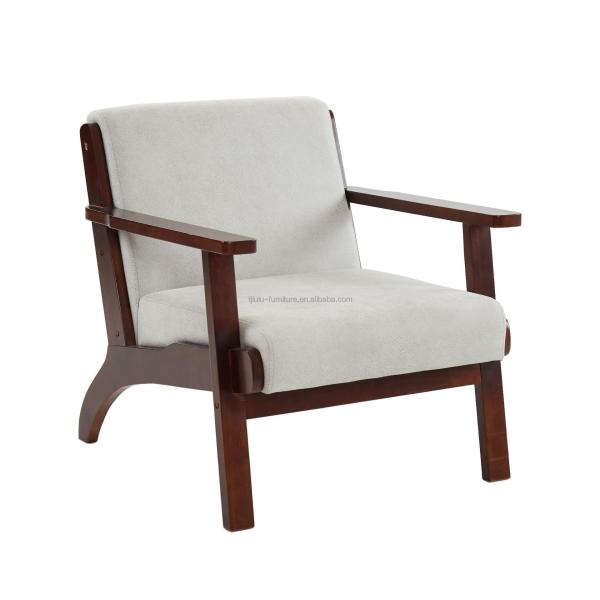 Living Room Modern Arm Sofa Fabric Chaise Lounge Single Sofa Chair with Wabi-Sabi Customized Design
