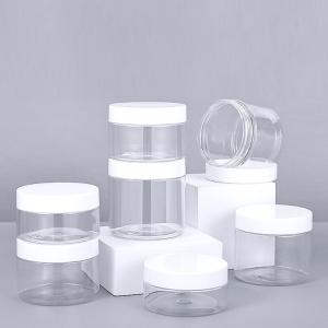 China Customizable Transparent Plastic Screw Top Jars wholesale