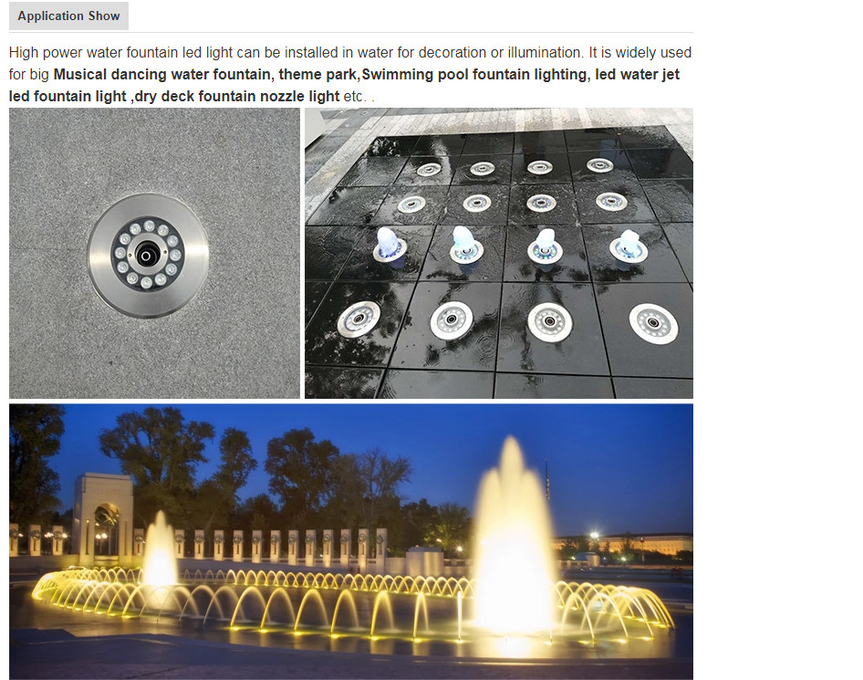 Heat Proof IP67 DC12V Underground Pool Lights