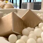 Indoor Kids Soft Play Equipment Commercial Golden And White Kids Party Center