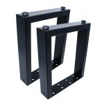 Customized Black Wrought Iron X Shaped Desk Metal Cast Iron Bench Dining Coffee