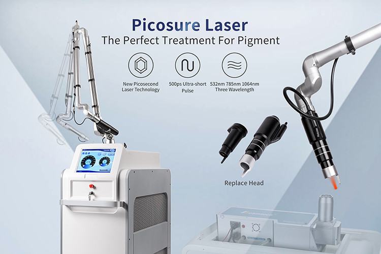 Pico Laser Nd Yag Q Switched Picosecond Laser Tattoo Removal Machine 532nm 755nm 1064nm