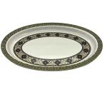 Household Deep Oval Melamine Soup Plate 18" Tasteless Durable