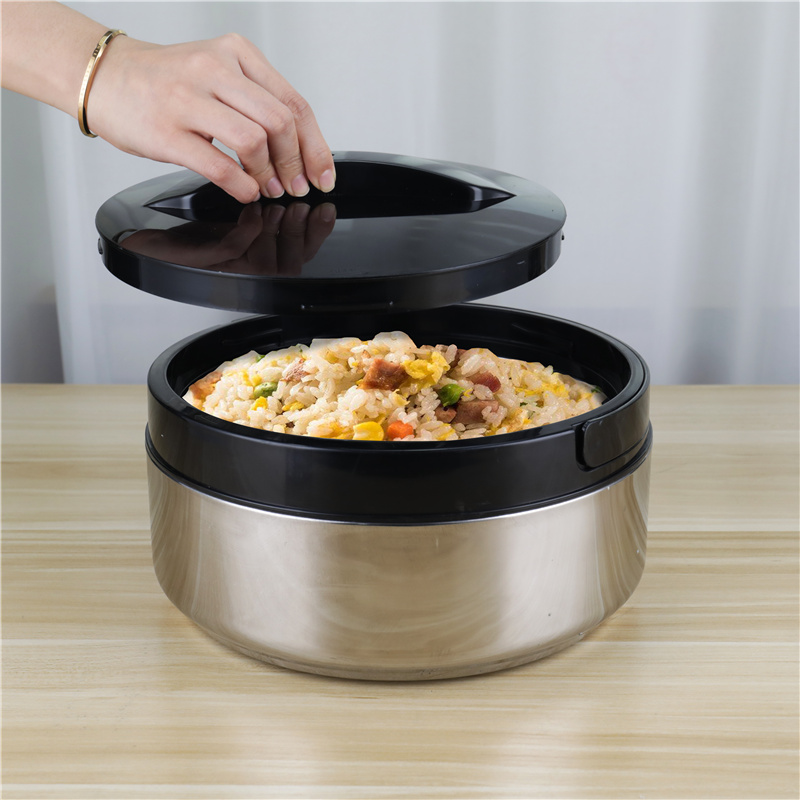 Round Shape Stainless Steel 201 Lunch Box 4pcs Thermal Cooking Stock Pot Set