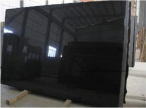 China Pure Black Mongolia Granite Stone Slabs Polished Surface Finishing wholesale