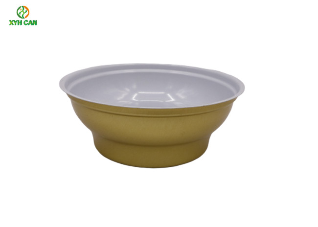 2 Piece Can Food Soup Packaging Round Bowl Shape with White Oil Inner