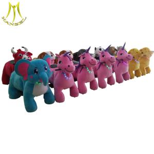 China Hansel hot selling coin operated kids ride on plush walking toy animals wholesale