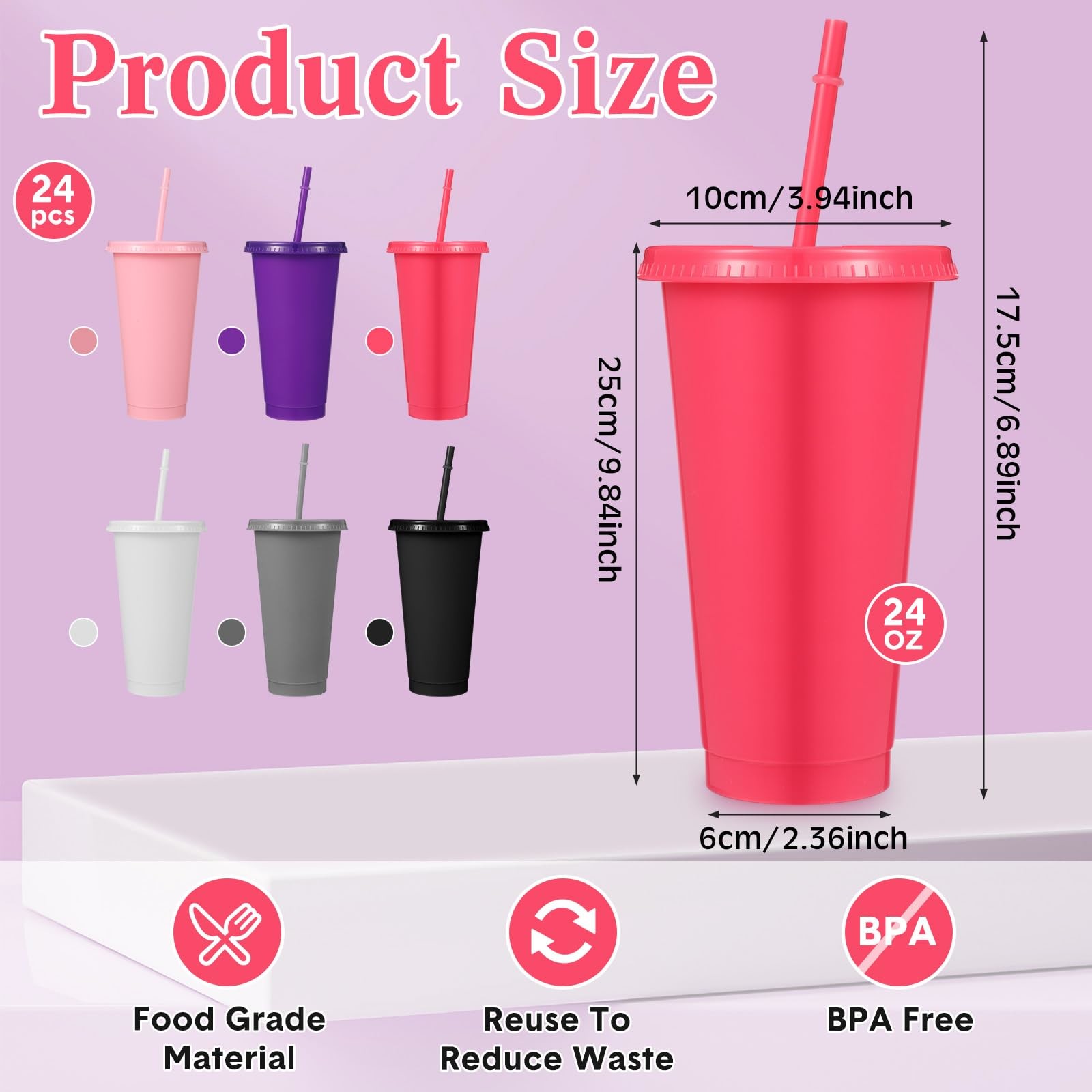 22oz Matte Pastel Tumblers Colored Double Wall Insulated Acrylic Tumblers With Lids And Straws Easy To Clean Perfect For Custom Creations