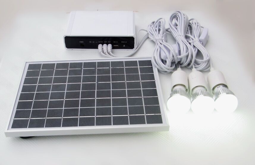 solar home power system with 3W LED bulbs solar energy solar home system white color solar energy
