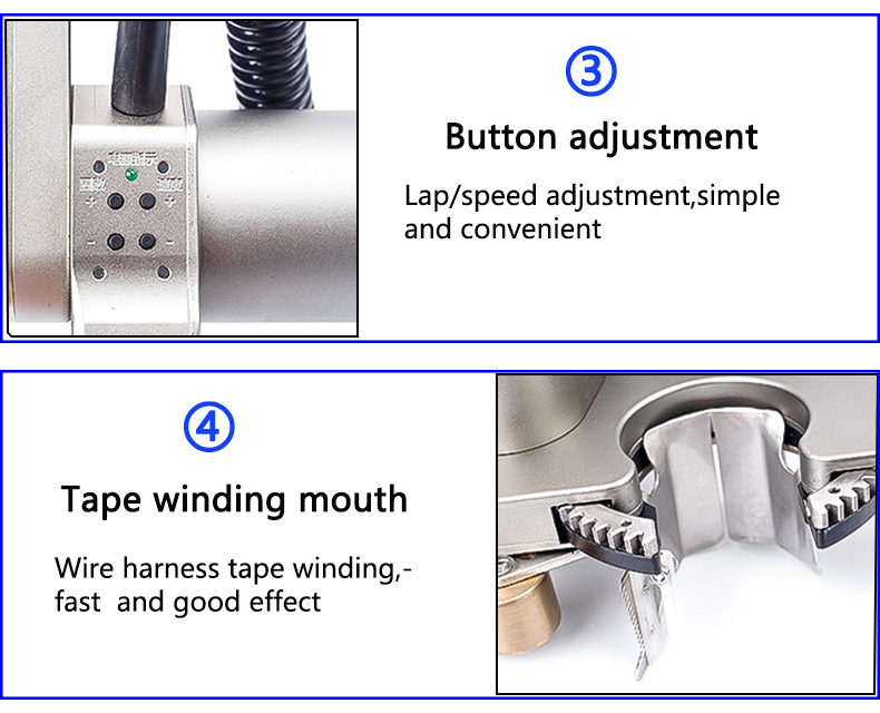 Tape Winding Wire Harness Taping Machine for 20-55mm Harness Diameter Electric Cables