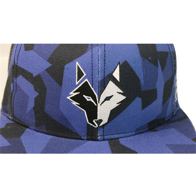 Women / Men Flat Brim Snapback Hats Embroidery Animal Silk Print Cap Degital Print