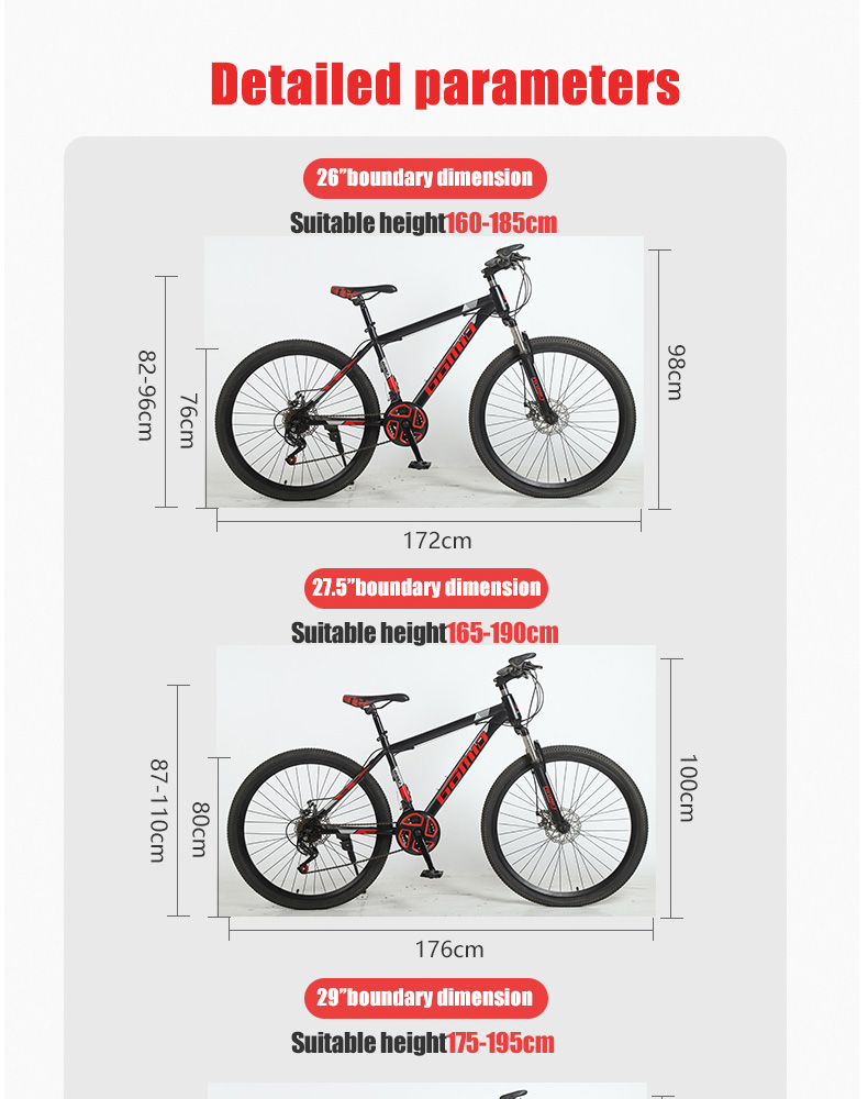 29 Inch Mountain Bike Customizable OEM Mountain Bicycle For Comfortable Riding Experience