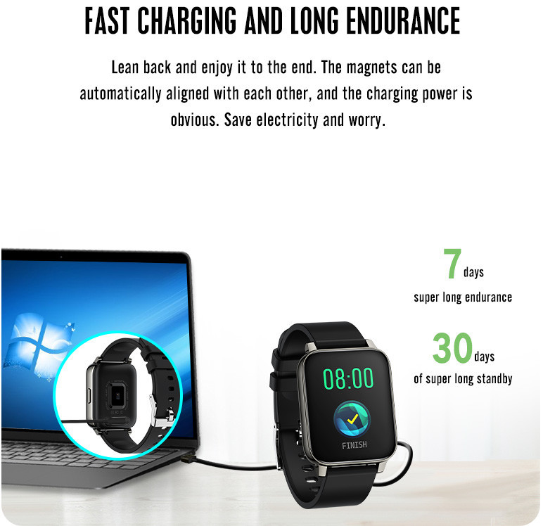 BLE 5.0 200mAH Bluetooth Android Smartwatch SMS Notification For Women
