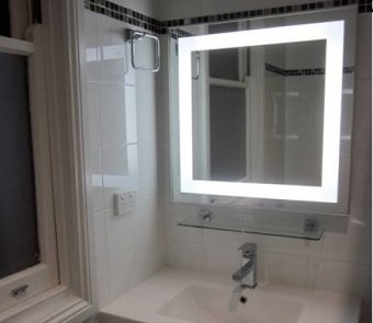 Custom Lighted Bathroom Smart Vanity LED Mirror with Rust Resistant Metal Chassis