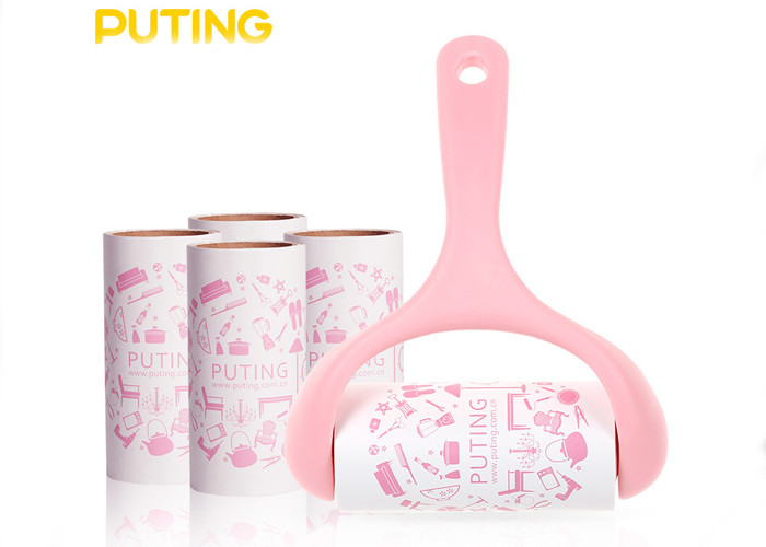 Puting reusable sticky roller dust pet hair remove cleaning washable lint carpet clothes brush bow mini