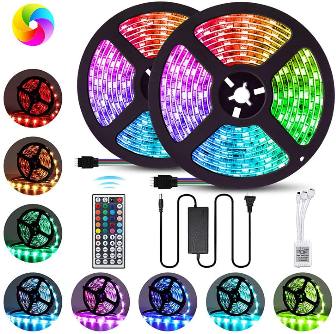 Smart CRESTIN 16.4ft RGB Music Sync Flexible Rgb Led Strip Lights WiFi APP