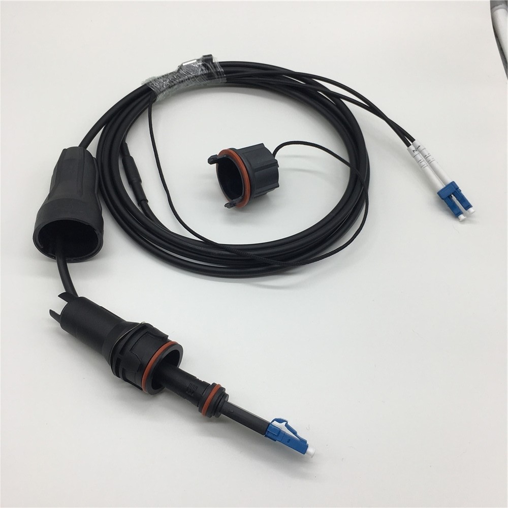Fiber Optic Armored Patch Cable 2 Core FullAXS To LC IP 67 Waterproof Jumpers