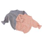 Speckled Long Sleeve Chunky Knit Sweater 100% Cotton Kids Cosy Knit Wear